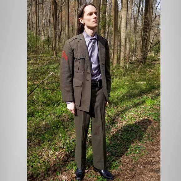 Vintage WWII USMC Winter Dress Uniform - Wool Jacket and Pants - Picture 6 of 16